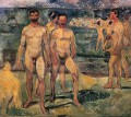 hombres bañándose 1907 Desnudo abstracto